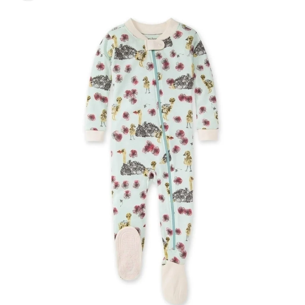 Burt's Bees Baby Ostrid Bird Pajamas Size 3-6 Months